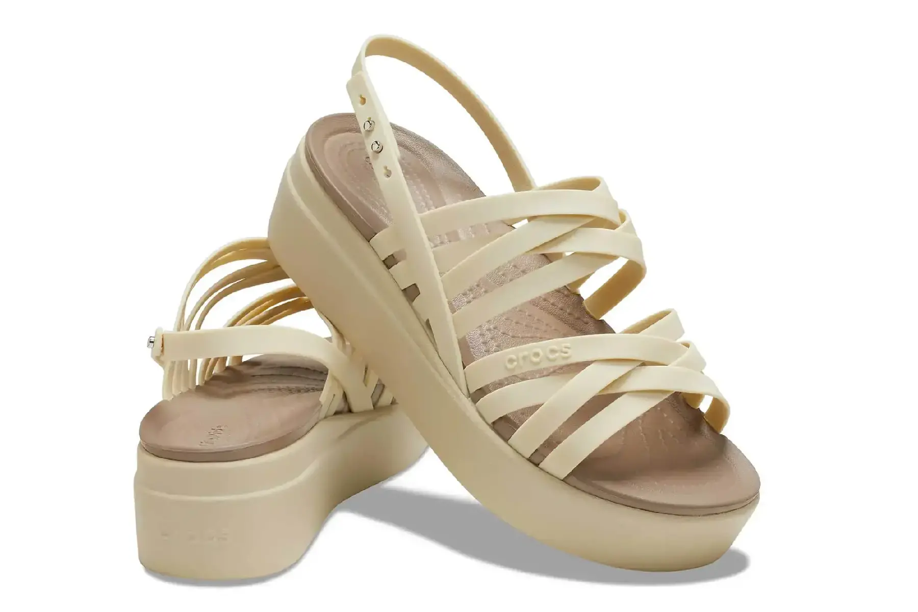 crocs brooklyn strappy crocs women's wedge sandals Wedged Sandals CROCS BROOKLYN STRAPPY LOWEDGE