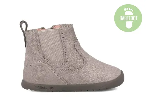 Chaussures Biomecanics 212221 Gris Taille 18 - Dessus Toile, Semelle Plate - Fermeture Scratch, Largeur Moyenne - Style Décontracté