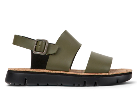 Camper Women's Oruga Sandal – Flat, Lightweight, Flexible & Natural Material Multicolor Sandals