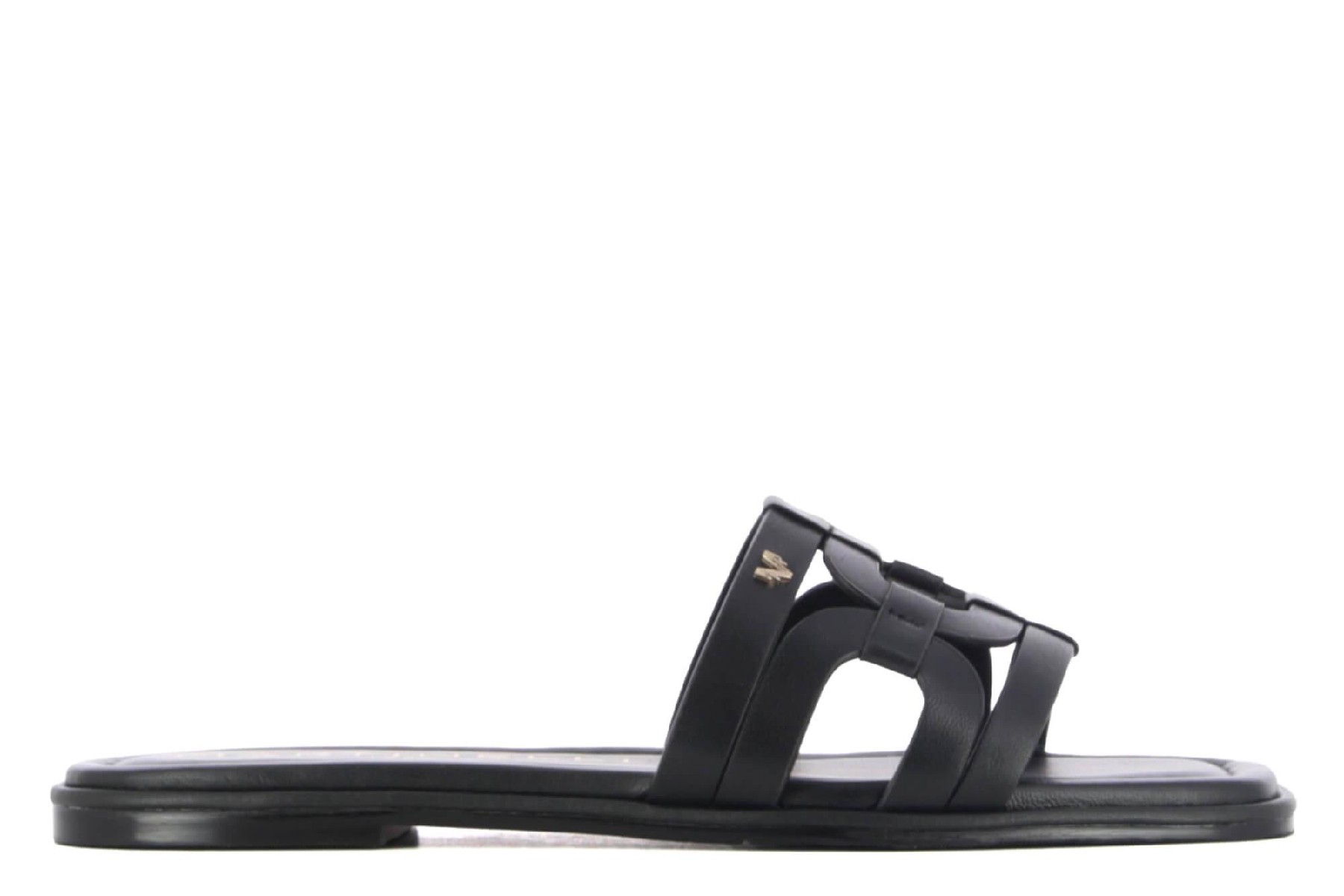 Mules planos de piel mujer negras BELISARIO Martinelli