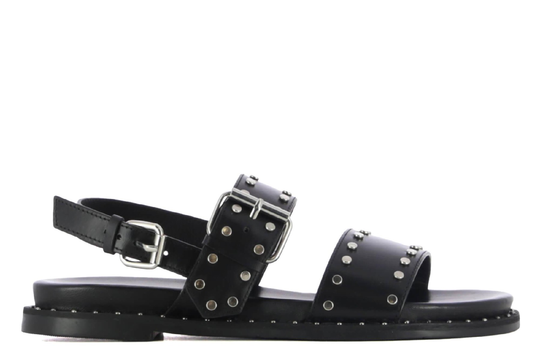 Sandalias de piel mujer negras 163197 Carmela