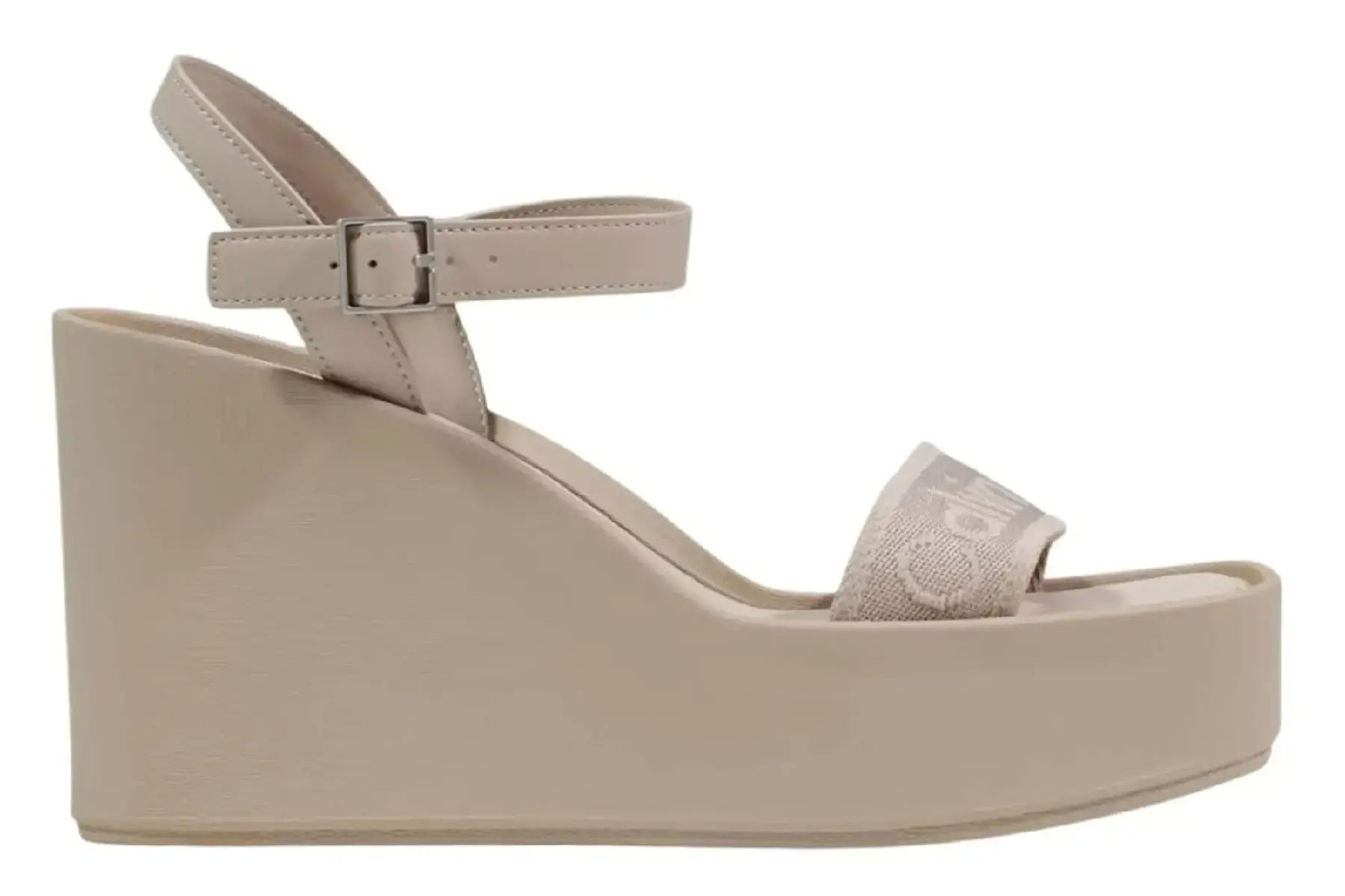 Sandalias de cuña mujer taupé WEDGE 70 Calvin Klein