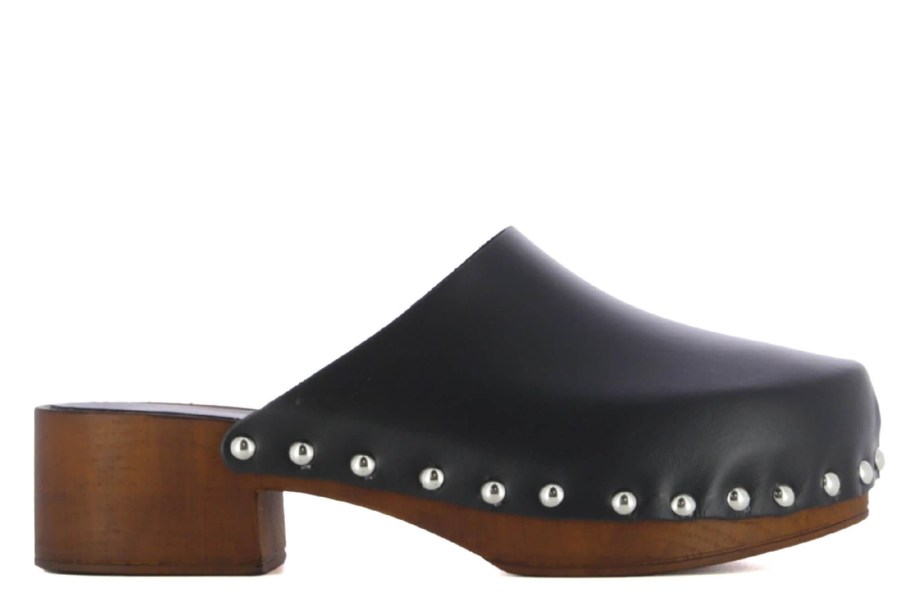 Zuecos de tacón de piel negros mujer GRETA Camila's