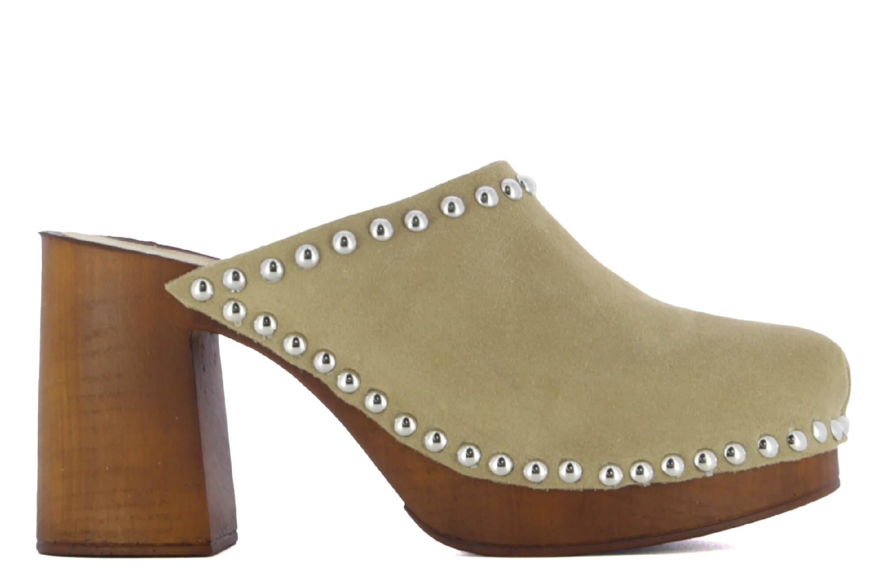 Zuecos de tacón de piel mujer BRUNA Camila's